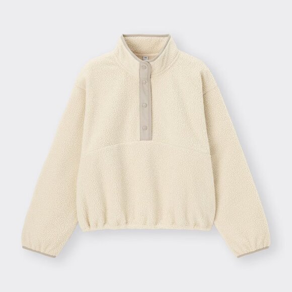 Faux Shearling Fleece Pullover - Picture 1 of 3